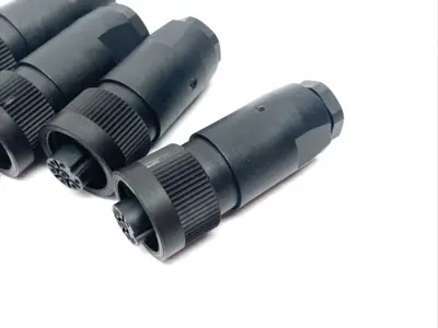 New | in-Stock BINDER Round Female Cable Connector 7-Pin 6+PE, 6.0-9.0mm LOT OF 4 Electrical Fittings Michigan US | Maverick Industrial Sales #1390800