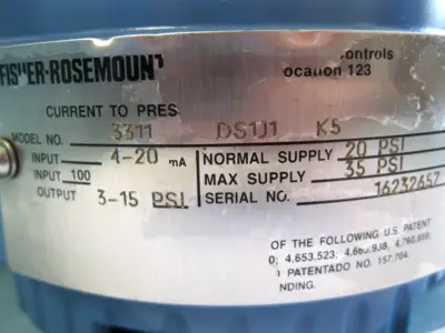 Used Fisher Rosemount Type 3311 Sensors New Hampshire US | Bitter End Trading #1452906
