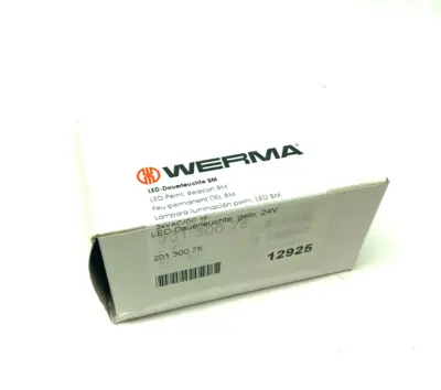 USED WERMA PERMANENT LED BEACON BM 24V AC/DC YELLOW