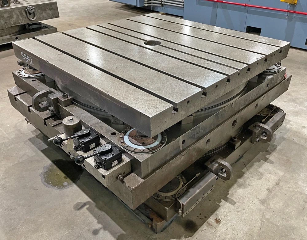 48″ X 48″ GIDDINGS & LEWIS HYDROSTATIC LIFT ROTARY INDEX TABLE