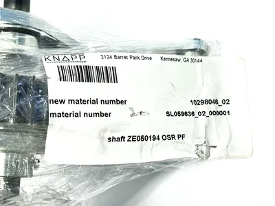 ZE050194 | Knapp  OSR PF Shaft 10298046_02 SL059636_02_000001 - Used