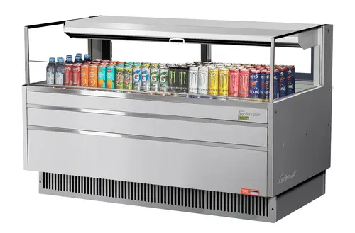 Turbo Air TOM-60L-UFD-S-1S-N 58 3/4" Horizontal Open Air Cooler w/ (1) Level, 115v