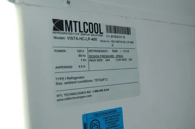 142-0950 MTL Cool Vista 2 Glass Door Self Contained Reach In Cooler