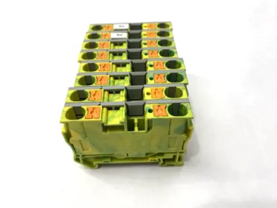 USED PHOENIX CONTACT PROTECTIVE CONDUCTOR TERMINAL BLOCK 3211822 LOT OF 8