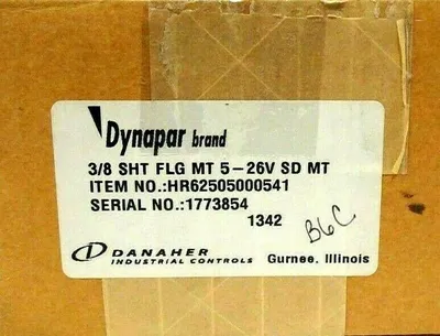 NEW DYNAPAR HR62505000541 ENCODER 3/8 SHT FLG MT 5-26V SD MT