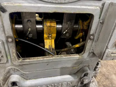 18 TON TISHKEN 4 POST MECHANICAL CUT-OFF PRESS USED