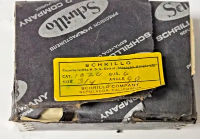 Schrillo 3/4" High Speed Steel Countersink 90 Degree #1024 USA Lot of 2