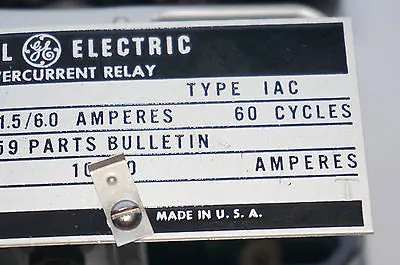NEW GENERAL ELECTRIC 121AC77B32A TIME OVERCURRENT RELAY