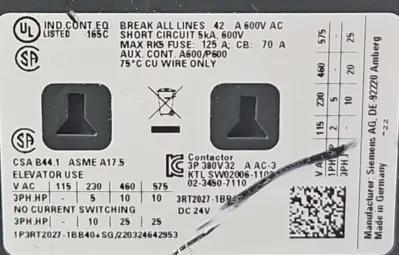 Siemens 3RT2027-1BB40 Sirius Contactor Fast Shipping (BIN2.3.3)