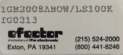 NEW EFECTOR IGB-2008-ABOW/LS100K PROXIMITY SENSOR IGB2008ABOWLS100K IG0213