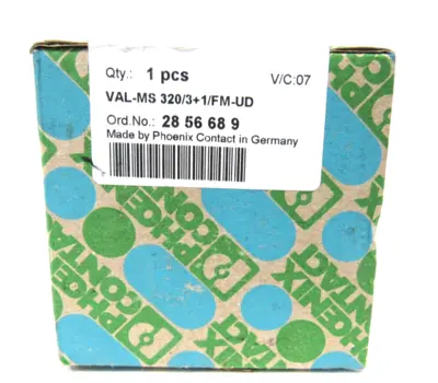 NEW SEALED PHOENIX CONTACT VAL-MS 320/3+1/FM-UD SURGE ARRESTER VALMS32031FMUD