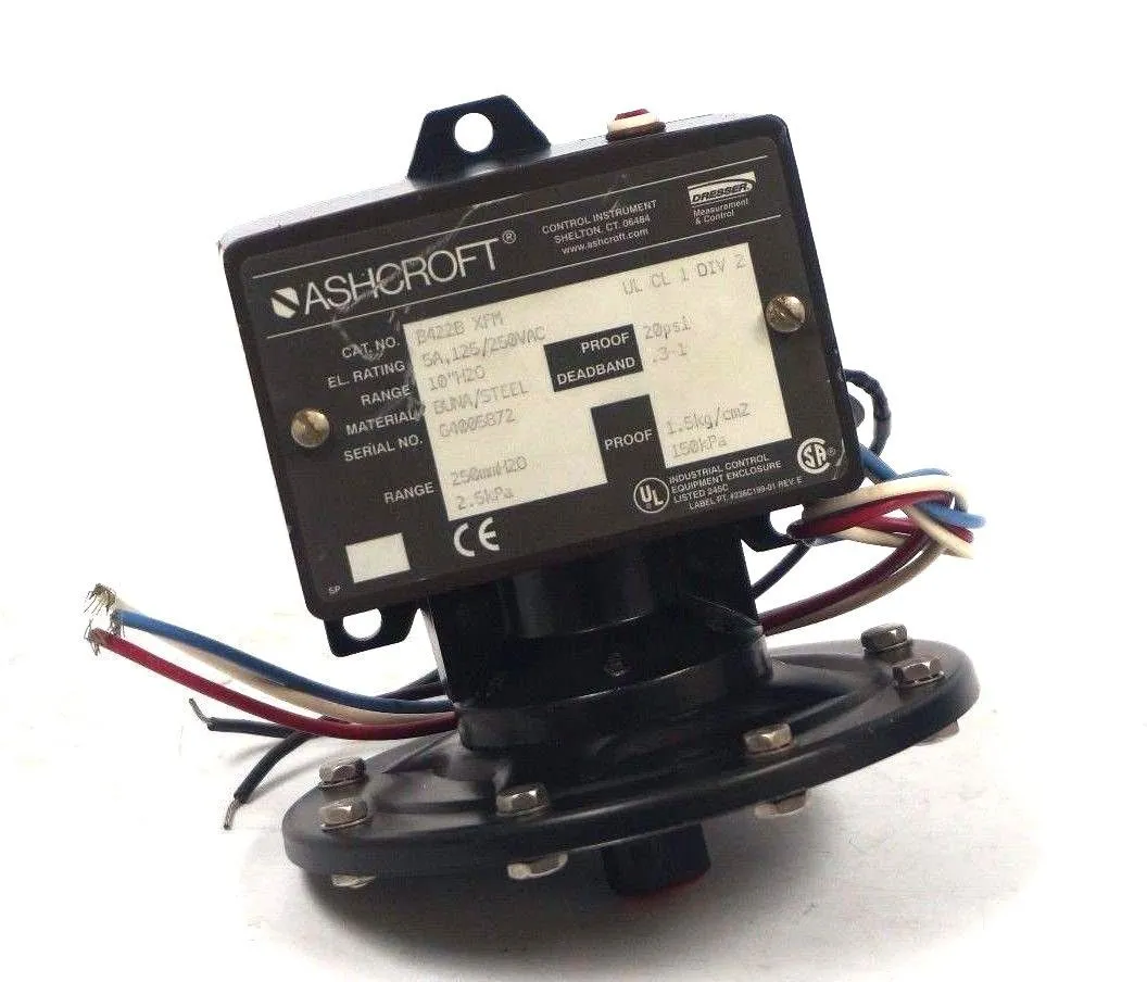 NEW ASHCROFT B422B-XFM PRESSURE SWITCH B422BXFM