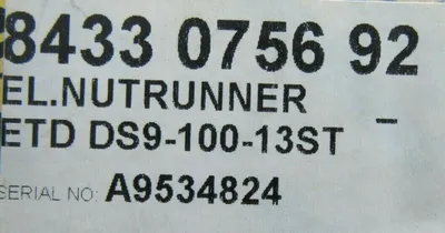 NEW ATLAS COPCO ETD DS9-100-13ST NUTRUNNER DS9 ETD DS910013ST