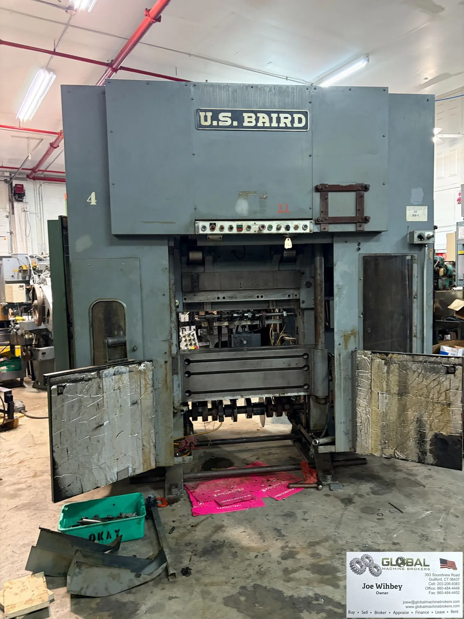 U.S. BAIRD 4L-37 Transfer Press with 5" Stroke Excellent Condition