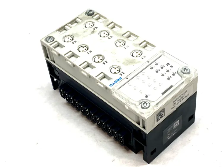 Used FESTO CONNECTION BLOCK MANIFOLD 8X M8 PORTS 195706 Parts (Hydraulics and Pneumatics) | Maverick Industrial Sales #1104279