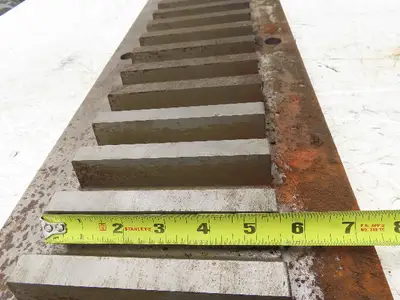 Steel Rectangular Gear Rack 2DP Pitch 29-Teeth 5.5" Width 45" OAL