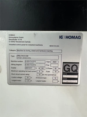 Used 2023 HOMAG "DRILLTEQ D-200" Flexible Drilling and Inserting Machines Texas US | MachineryMax #1488401