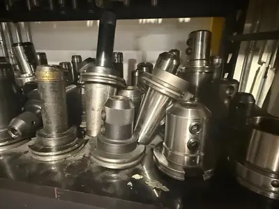 150PC CNC TOOLING LOT: CAT40/50, BT40/50, HSK63, COLLET, END MILL, SHRINK-FIT, BORING HEADS