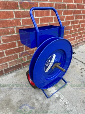 USED ULINE H-39 INDUSTRIAL STRAPPING CART FITS CORE SIZES 16 X 3" AND 16 X 6"