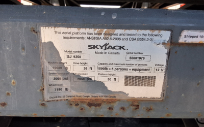 USED 2013 Skyjack SJ9250 RT