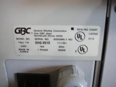 GBC Titan 110 Laminator