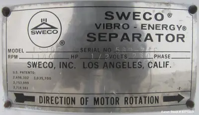 USED SWECO LS30S