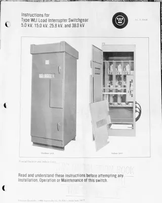 USED WESTINGHOUSE WLI LOAD INTERRUPTER SWITCHGEAR