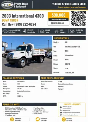 Used 2003 INTERNATIONAL 4300 Box trucks California US | Lillo Machinery #1542381