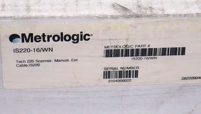NEW METROLOGIC IS220-16/WN TECH 220 SCANNER IS22016WN