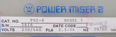 NEW WESTINGHOUSE PM2-B POWER MISER 2 MOTOR CONTROLLER PM2B