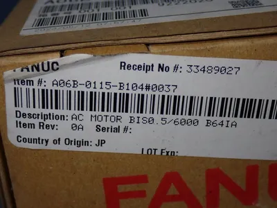 New | in-Stock FANUC A06B0115B104#0037 Motors (misc) Ohio US | HGR 24 #1056357