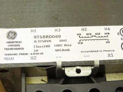 General Electric 9T58R0049 Transformer 375VA 220-240v Pri 440-480v Sec 1Ph