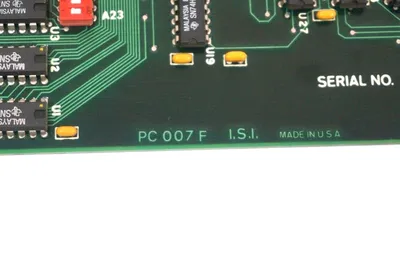 USED ISI ROBOTICS PC007F CONTROL CARD 0078916310 REV. F