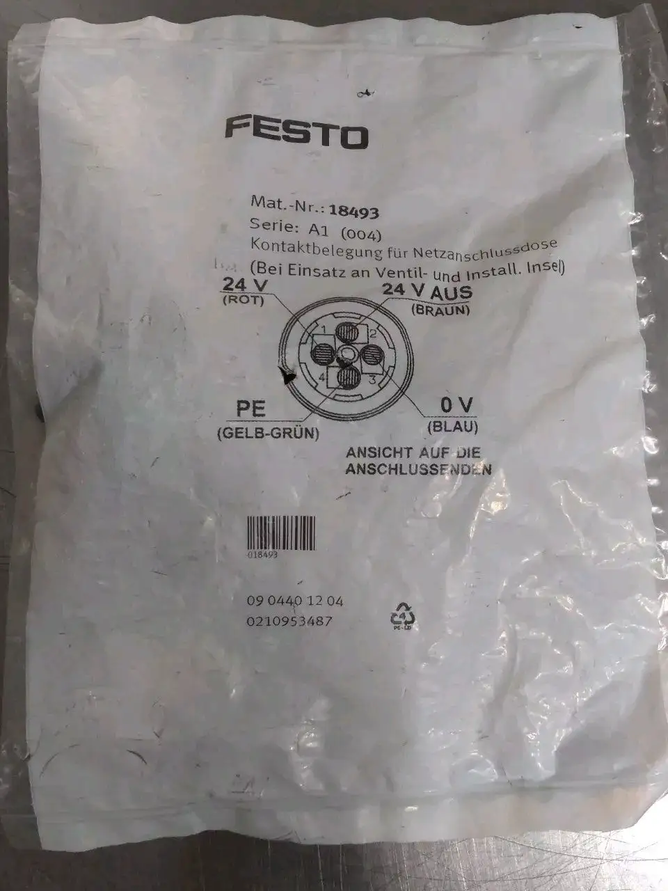 FESTO 18493 Plug Socket With Screw Terminal Loc5C4