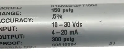NEW ASHCROFT K15M0242P7150# TRANSDUCER 150PSIG