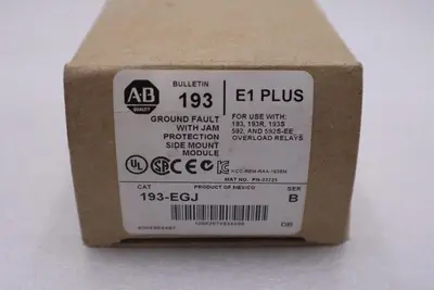 NEW OPEN BOX AB ALLEN BRADLEY 193-EGJ GROUND FAULT MODULE STOCK G618A