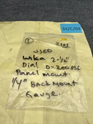 Used WIKA Does not apply Temperature and Pressure Testers California US | Davliegogo LLC #1708453