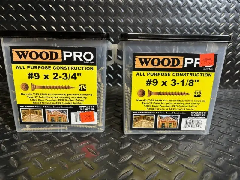 Wood Pro All Purpose Construction Screws - #9 3-1/8 in & #9 2-3/4 in, 5 lb (2 Boxes)