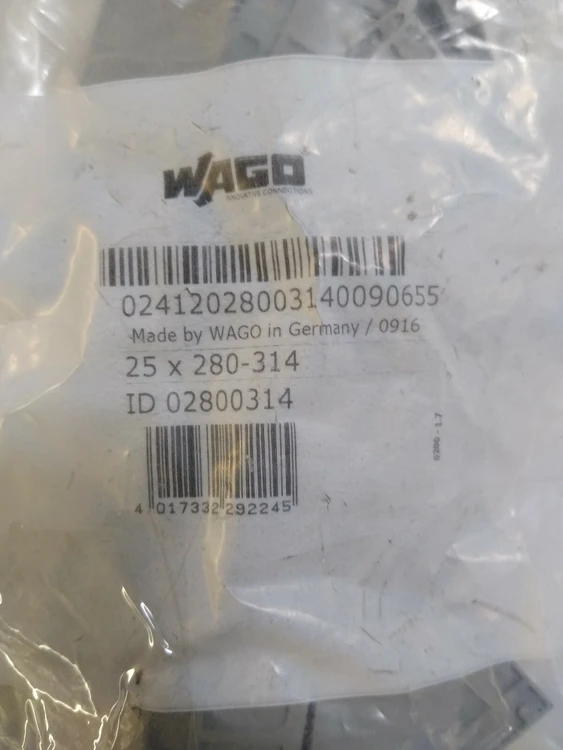 New | in-Stock WAGO 280-314 02800314 Terminal Blocks Arizona US | ASSET CONVERSION SPECIALISTS, INC. #310907