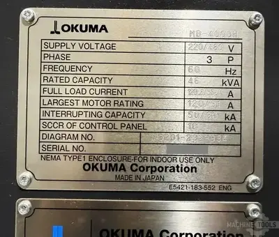 Used 2021 OKUMA MB-4000H Horizontal Machining Centers Arizona US | KD Machinery #1460547