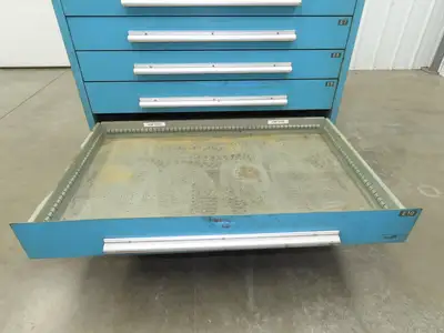 Nu-Era Modular Tool Storage Cabinet 11 Drawer 45x28x61" Stanley Vidmar Blue