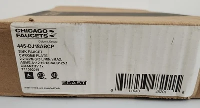 NEW Chicago Faucets 445-DJ18ABCP