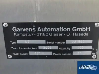 USED Garvens Garvens Checkweigher, Model S2