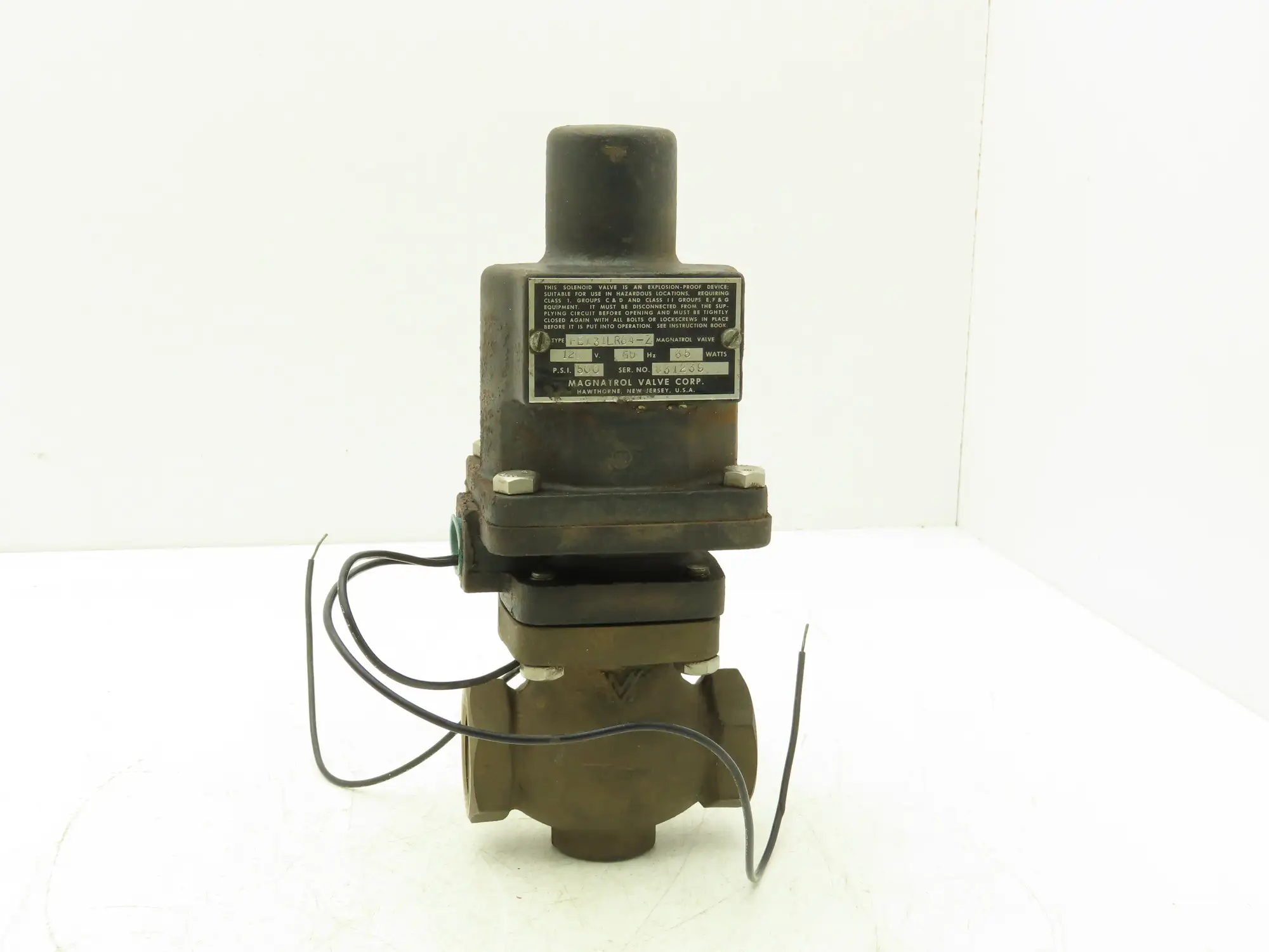 Magnatrol Valve Corp FE131LR64-Z Solenoid Valve 2-Way 500 PSI 1" NPT NO 120V