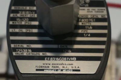 ASCO EF8316G081VMB SOLENOID VALVE