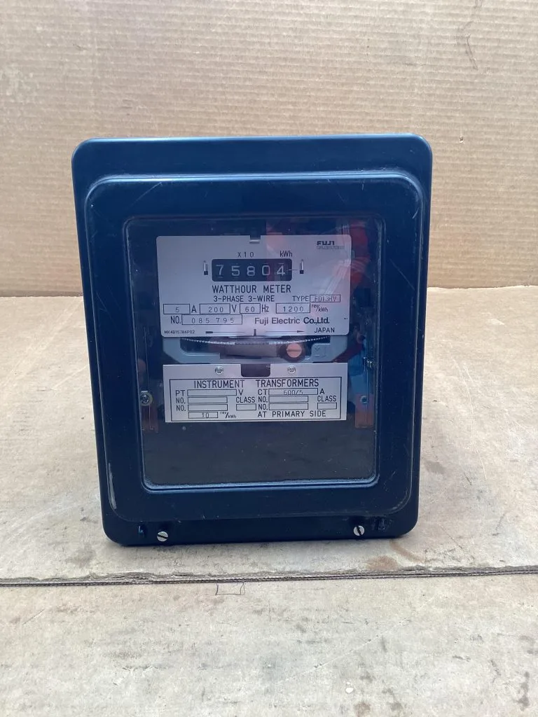 Fuji Watthour Meter FD13HV; 3 Phase 3 Wire; 5A; 200V; 60Hz