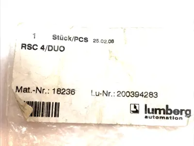 New | in-Stock LUMBERG CIRCULAR SENSOR CONNECTOR Sensors | Maverick Industrial Sales #1106175