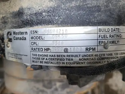 Used 2012 CUMMINS QSK50 Diesel Engines British Columbia CA | Lenmark #1442837