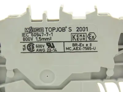Wago 2001-1201 Feed Through Terminal Block 2.5 mm² 800V Spring Cage Lot of 177