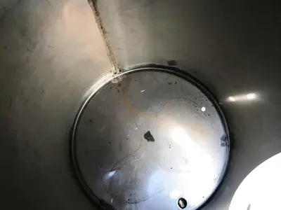 400 Gal Golden Seal Process Equipment Vertical Stainless Steel Tank W/Top Manway